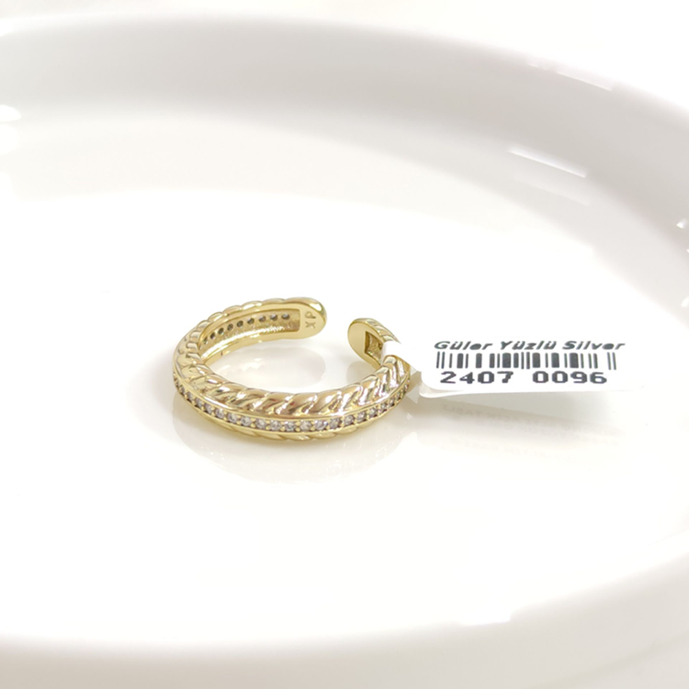 XUPING ALTI AÇIK TAŞLI BAŞAK YÜZÜK GOLD - 6 -12