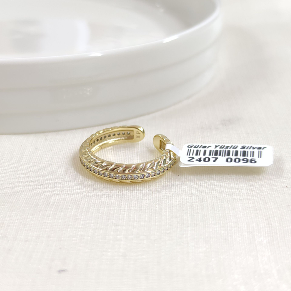 XUPING ALTI AÇIK TAŞLI BAŞAK YÜZÜK GOLD - 6 -12