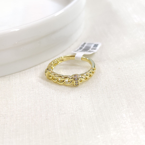 XUPING ZİNCİR DETAY YÜZÜK GOLD - 18