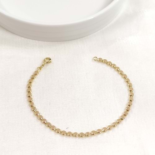 XUPING 3 MM PUL EZME ZİNCİR BİLEKLİK GOLD 18 CM - ALTIN SARI