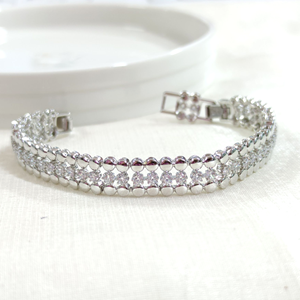 XUPING TAŞLI BİLEKLİK BEYAZ 17 CM