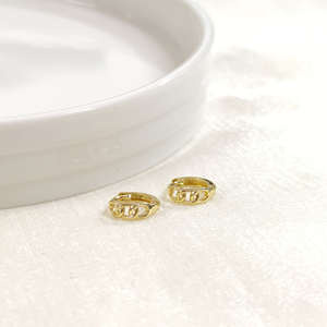 XUPING 8 MM ZİNCİR DETAY HALKA KÜPE GOLD