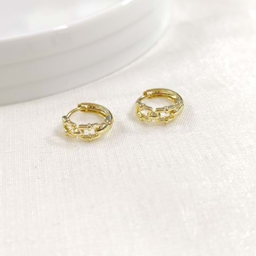 XUPING 10 MM ATAÇ DETAY HALKA KÜPE GOLD