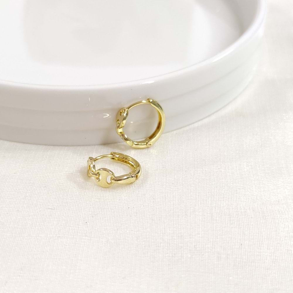 XUPING 12 MM GEMİCİ DETAY HALKA KÜPE GOLD