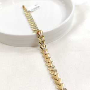 XUPING TAŞ DETAYLI OK BİLEKLİK GOLD 17+2 CM