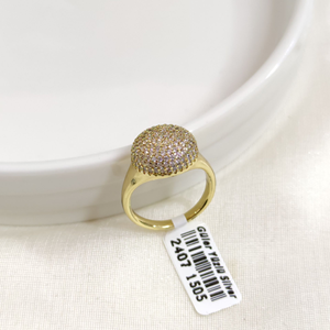 XUPING TAŞLI 1,3 CM KUBBE YÜZÜK GOLD - 16