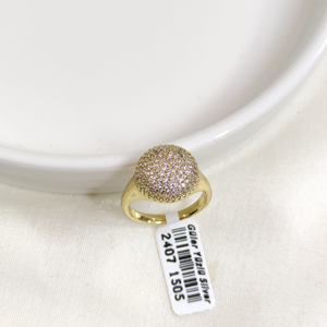 XUPING TAŞLI 1,3 CM KUBBE YÜZÜK GOLD - 16