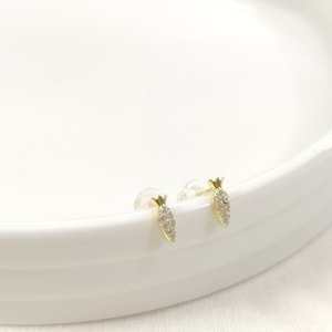 İTHAL 8 MM HAVUÇ GÜMÜŞ ÇİVİ KÜPE