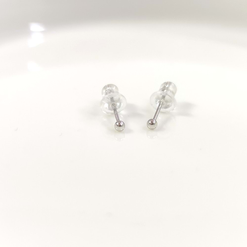 İTHAL 2 MM DÜZ TOP GÜMÜŞ ÇİVİ KÜPE