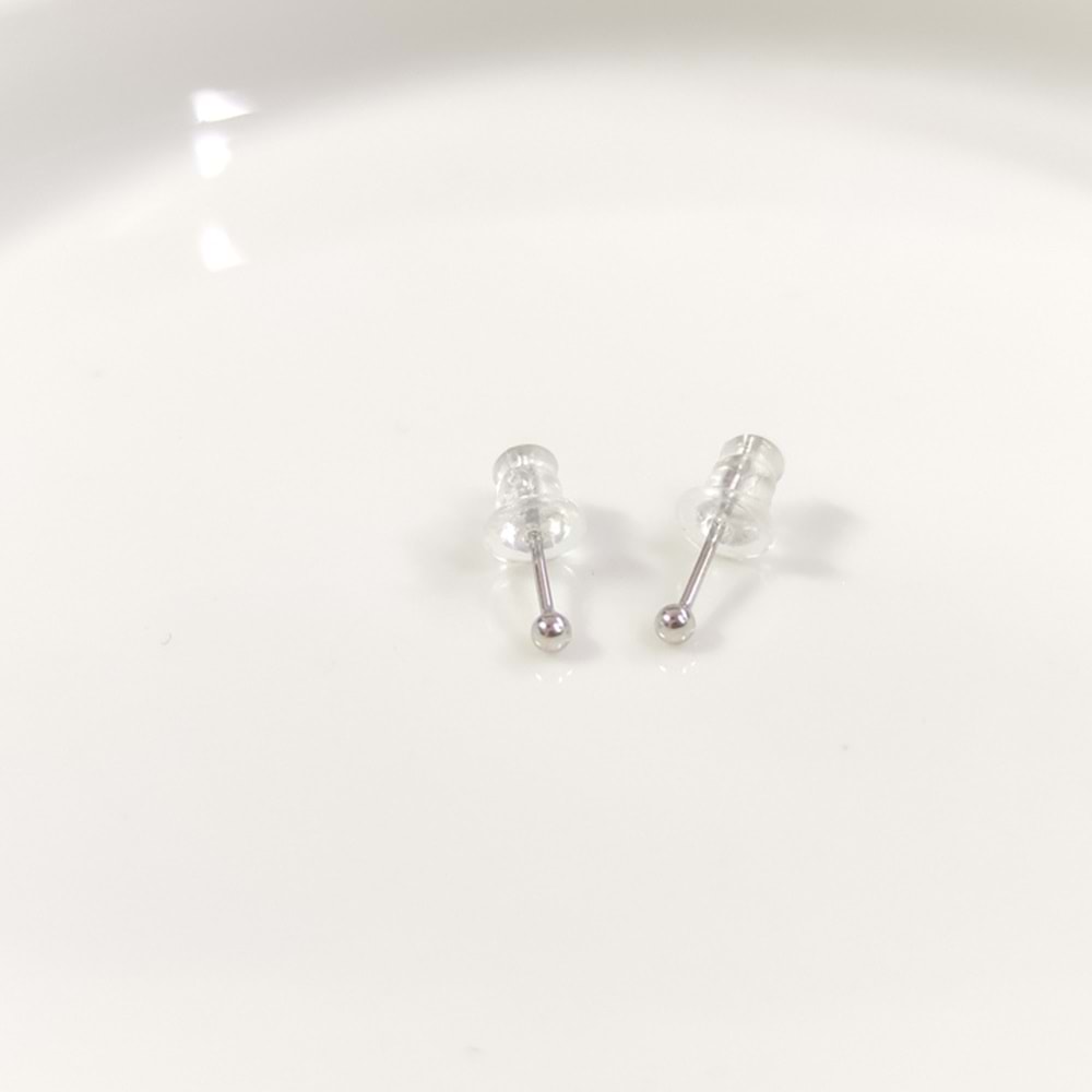 İTHAL 2 MM DÜZ TOP GÜMÜŞ ÇİVİ KÜPE