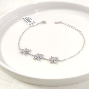 İTHAL ÜÇLÜ LOTUS GÜMÜŞ BİLEKLİK