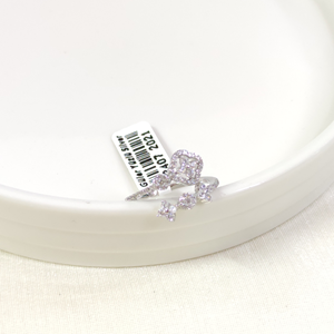 İTHAL ÇİÇEK TAŞLI GÜMÜŞ YÜZÜK