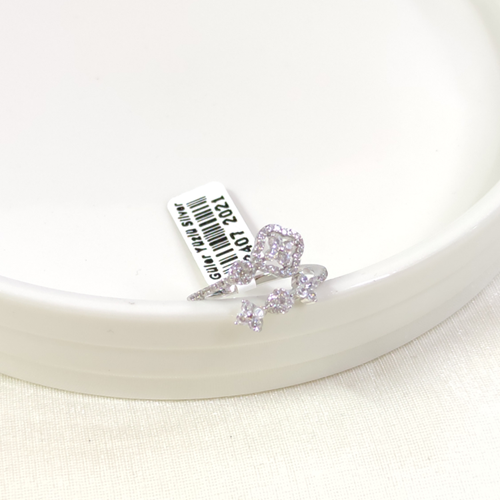 İTHAL ÇİÇEK TAŞLI GÜMÜŞ YÜZÜK