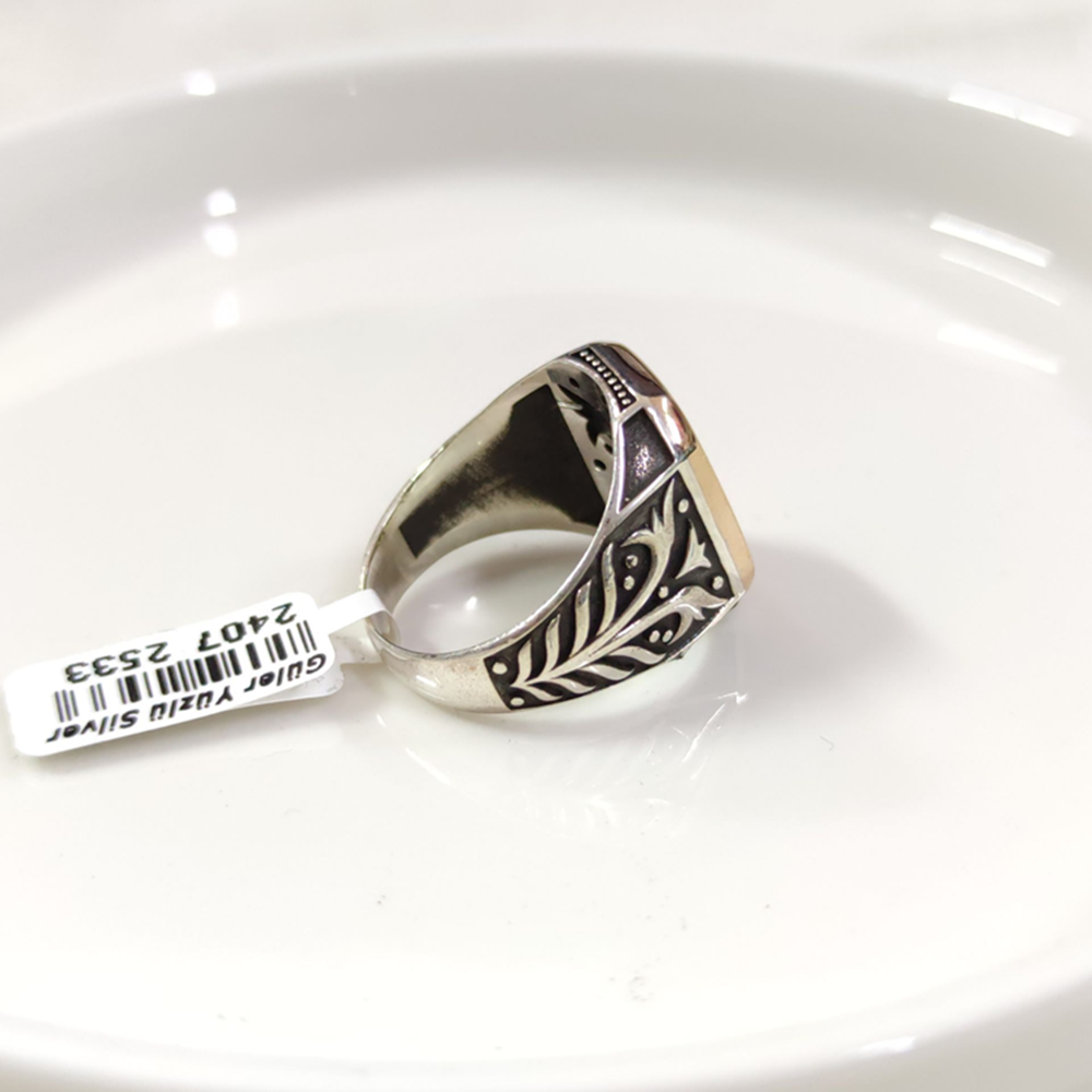 AY YILDIZ GÜMÜŞ ERKEK YÜZÜK - 25