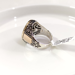 OVAL TUĞRA GÜMÜŞ ERKEK YÜZÜK