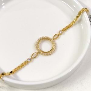 ÇEYREK ALTIN KONULABİLEN ARPA ZİNCİRLİ ÇİÇEK GÜMÜŞ BİLEKLİK