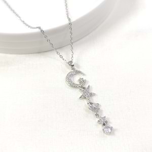 ÇELİK HİLAL DETAY Y KOLYE GOLD