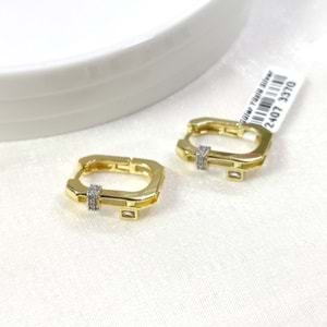 ÇELİK 15X10 DÖRTGEN HALKA KÜPE GOLD