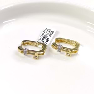 ÇELİK 15X10 DÖRTGEN HALKA KÜPE GOLD