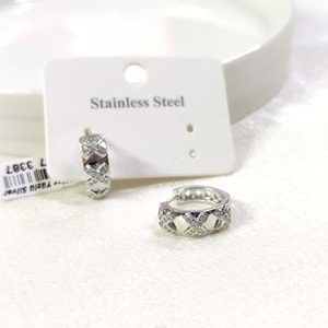 ÇELİK 14 MM HALKA KÜPE BEYAZ