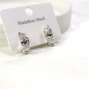 ÇELİK 14 MM HALKA KÜPE BEYAZ