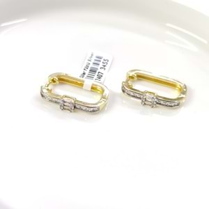 ÇELİK 20X10 DÖRTGEN HALKA KÜPE GOLD