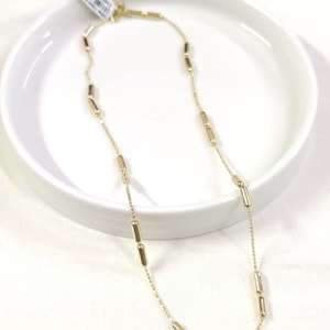 XUPING SİLİNDİR DETAY ZİNCİR KOLYE 45 CM GOLD