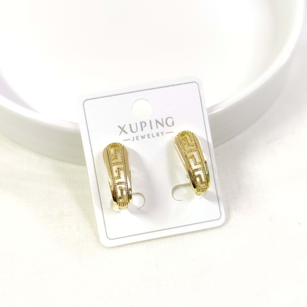 XUPING 15X9 MM HALKA LABİ U KÜPE GOLD