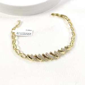 XUPING ASİMETRİK TAŞLI BİLEKLİK GOLD 17+2 CM
