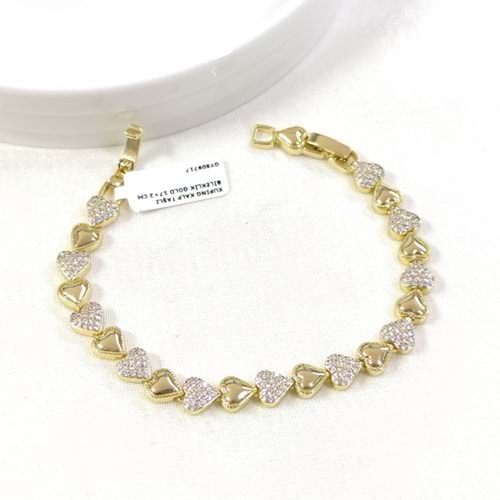 XUPING KALP TAŞLI BİLEKLİK GOLD 17+2 CM