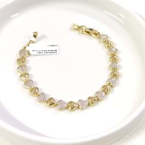 XUPING KALP TAŞLI BİLEKLİK GOLD 17+2 CM