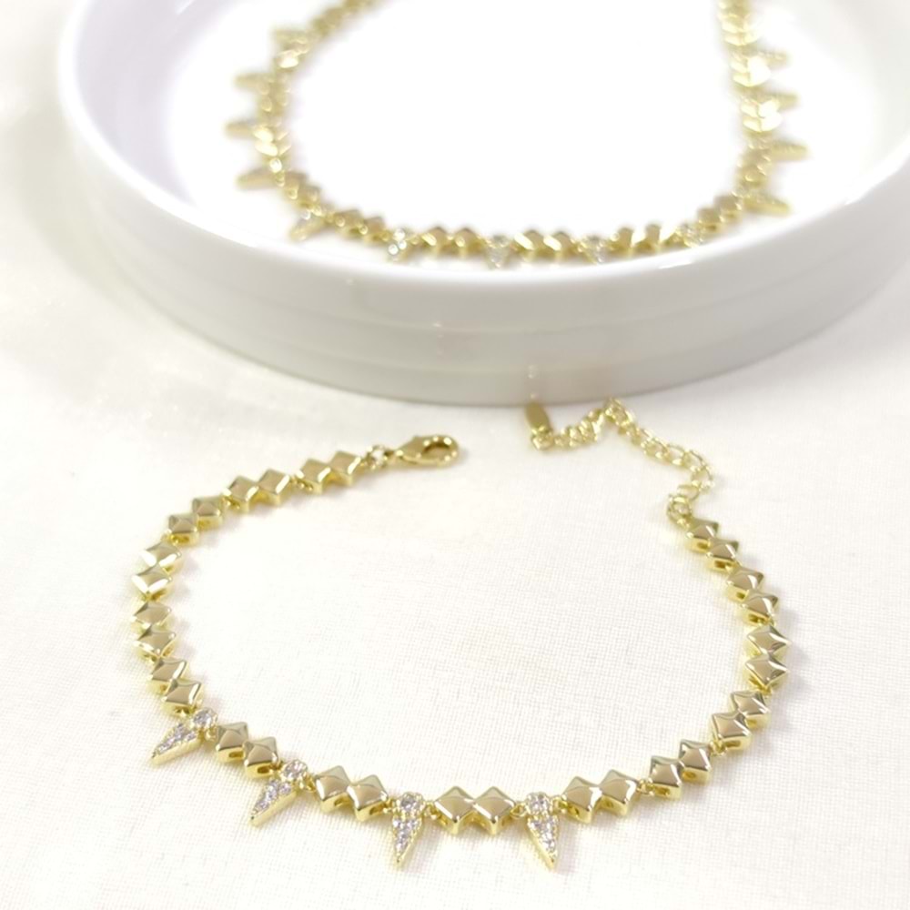 XUPING SALLANTILI KOLYE BİLEKLİK KOMBİN SET GOLD