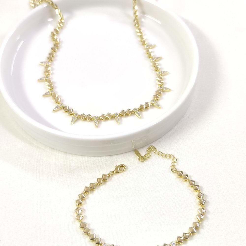 XUPING SALLANTILI KOLYE BİLEKLİK KOMBİN SET GOLD