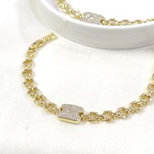 XUPING TAŞLI KOLYE BİLEKLİK KOMBİN SET GOLD