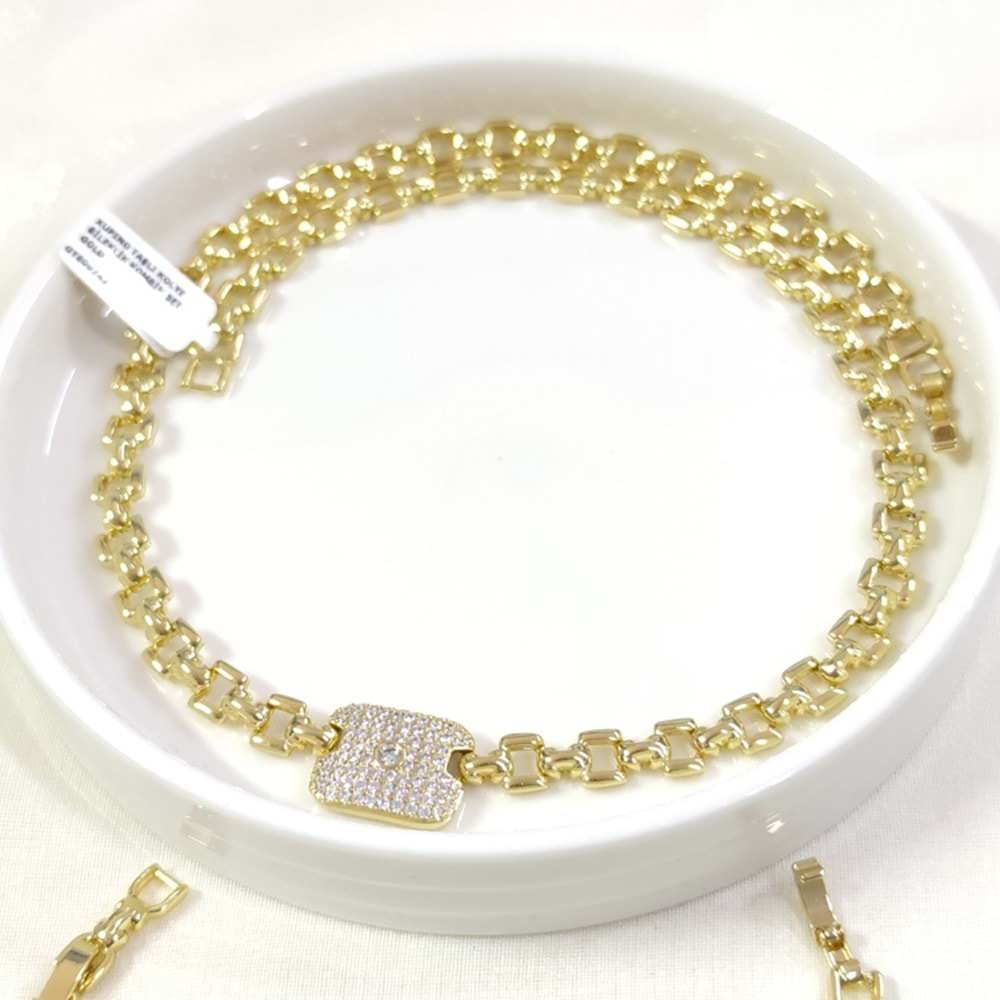 XUPING TAŞLI KOLYE BİLEKLİK KOMBİN SET GOLD