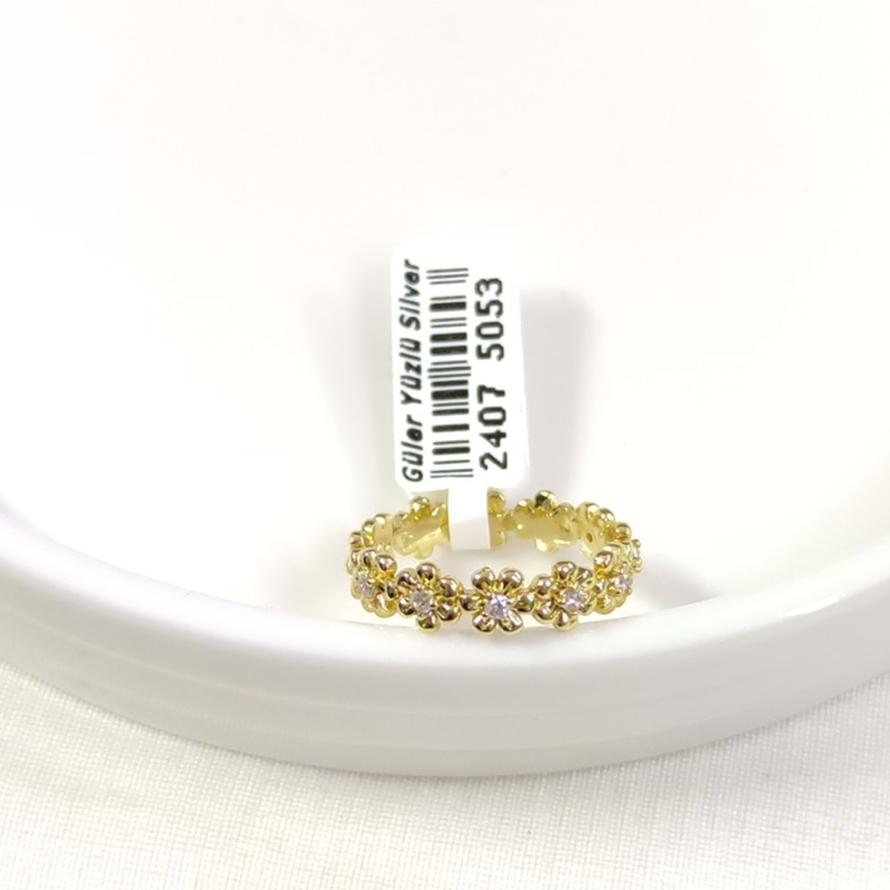 XUPING ÇİÇEK TAMTUR YÜZÜK GOLD - 18