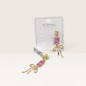 XUPING PEMBE BAGET FİYONK KÜPE GOLD