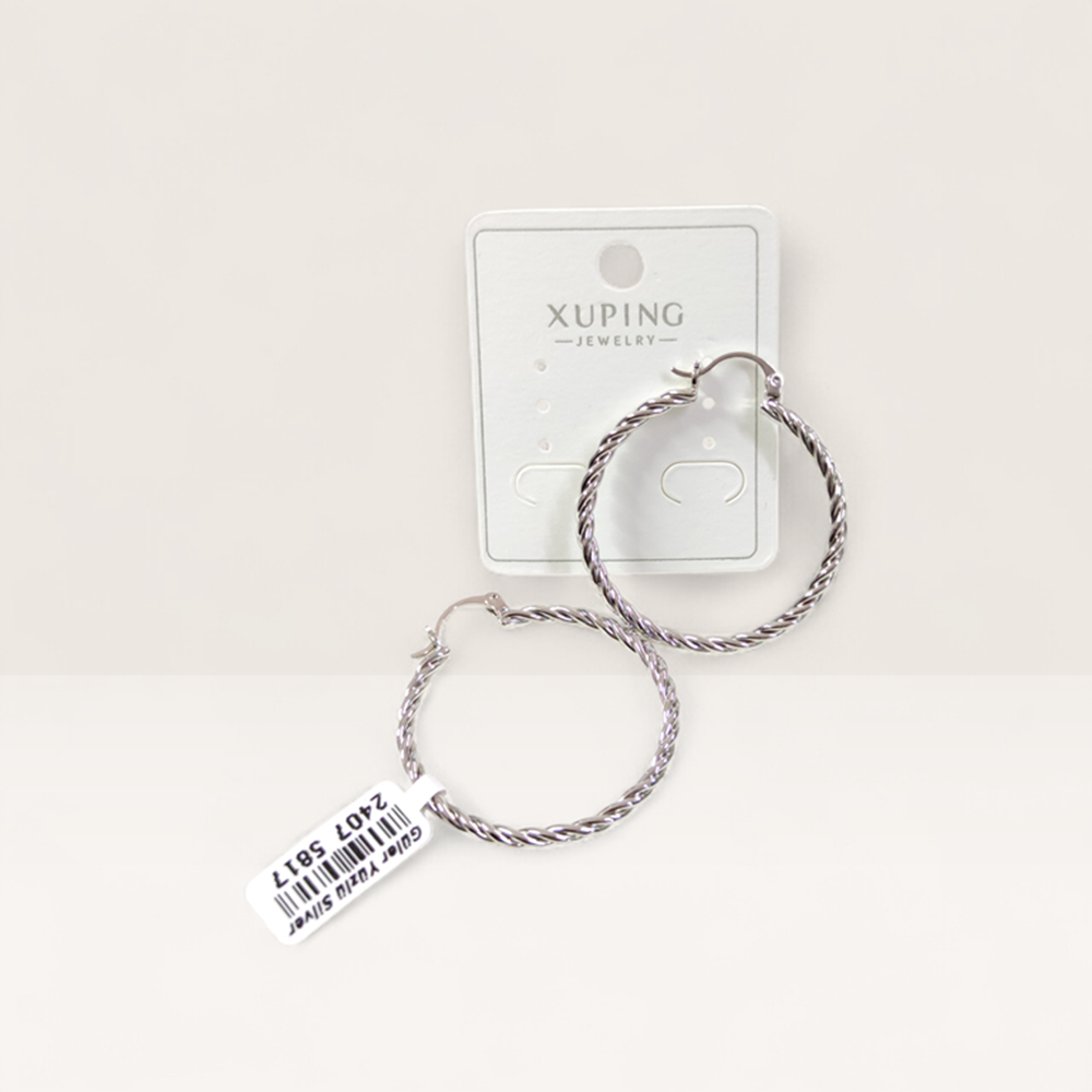 XUPING 3 CM BURGU HALKA KÜPE BEYAZ