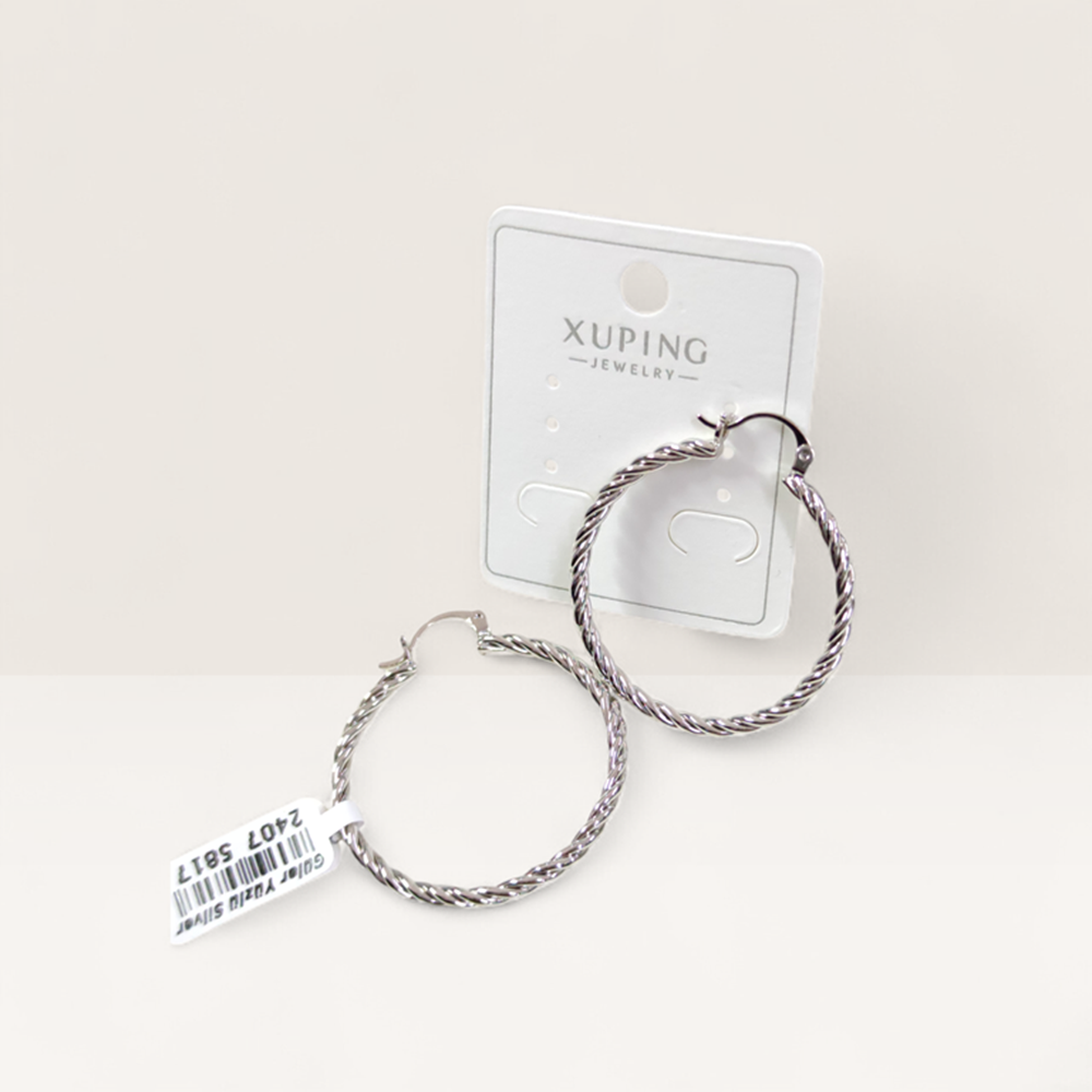 XUPING 3 CM BURGU HALKA KÜPE BEYAZ