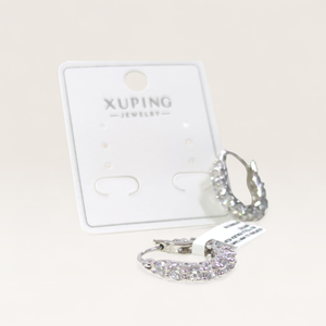XUPING 11 MM TAMTUR SU YOLU HALKA KÜPE BEYAZ