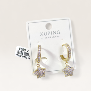 XUPING 10 MM BOMBELİ YILDIZ 12 MM HALKA KÜPE GOLD