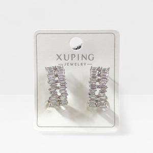 XUPING 15 MM BAGET HALKA KÜPE BEYAZ