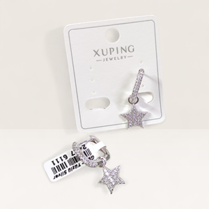 XUPING 11 MM YILDIZ HALKA KÜPE BEYAZ