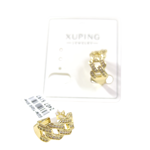 XUPING 12 MM TAŞLI GURMET HALKA KÜPE GOLD