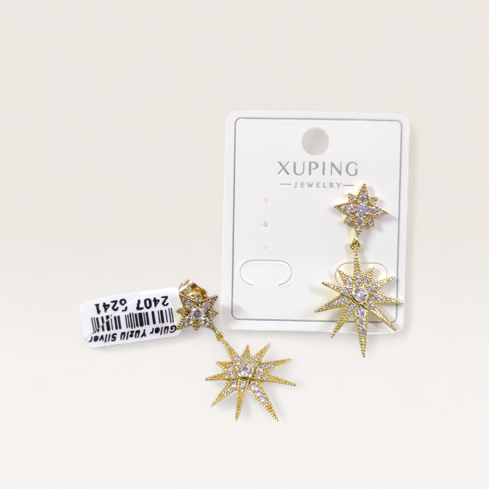 XUPING 38 MM KUTUP YILDIZI ÇİVİ KÜPE GOLD