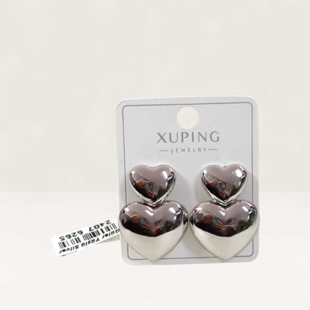 XUPING 27 MM DÜZ KALPLİ ÇİVİ KÜPE BEYAZ