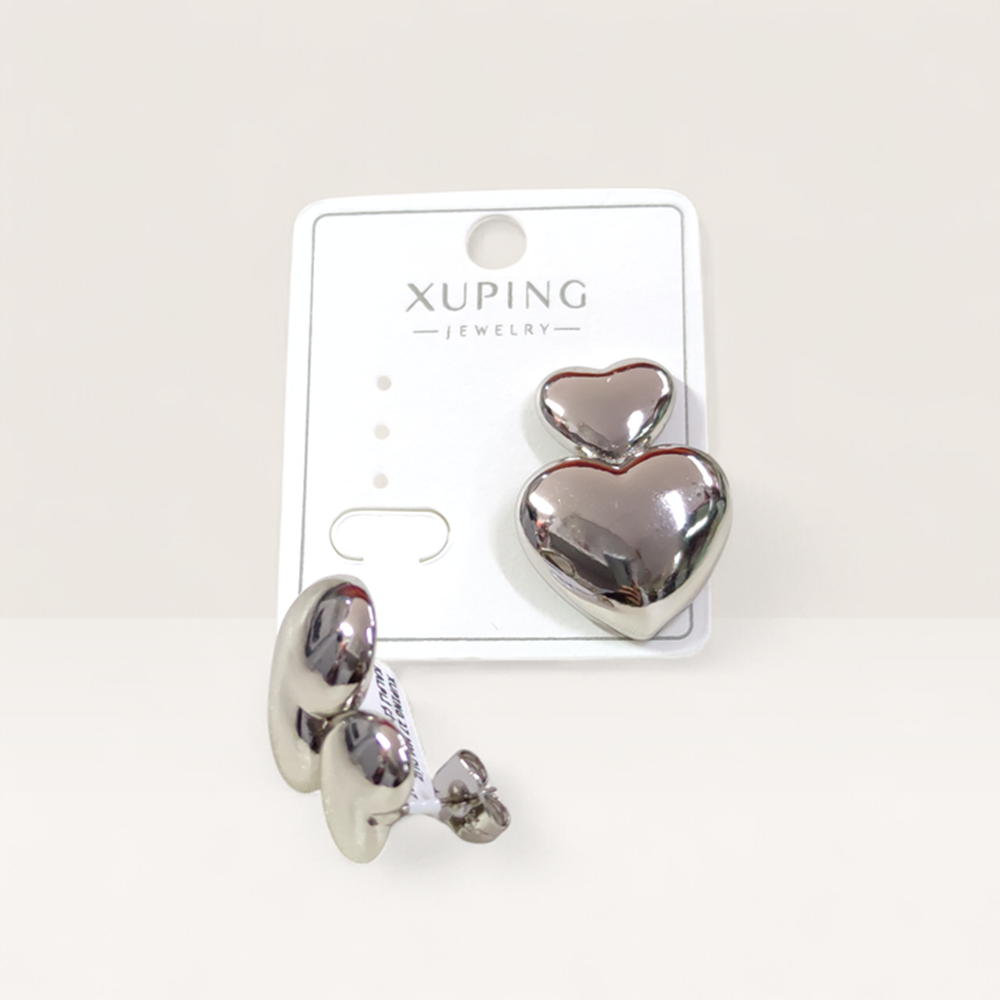 XUPING 27 MM DÜZ KALPLİ ÇİVİ KÜPE BEYAZ