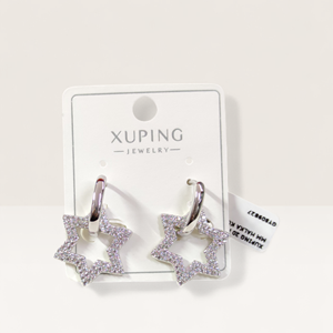 XUPING 20 MM YILDIZ 11 MM HALKA KÜPE BEYAZ