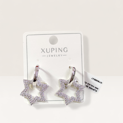 XUPING 20 MM YILDIZ 11 MM HALKA KÜPE BEYAZ