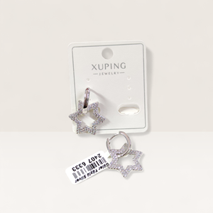 XUPING 20 MM YILDIZ 11 MM HALKA KÜPE BEYAZ